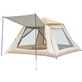 thumbnail image 1 of All-Season Double-Layered Oxford Cloth Camping Tent with Fiberglass Poles - Instant Setup, Windproof & Rainproof (1000mm Waterproof), UPF 50+ Sun Protection, 2 Doors & 2 Windows, Includes Floor Mat,, 1 of 5