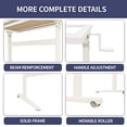 thumbnail image 5 of Win Up Time Bureau Debout Réglable en Hauteur - Bureau d'Ordinateur Réglable, Cadre et Plateau de Bureau Assis-Debout, Bureau Manuel Debout, Idéal pour Bureau et Maison, 48 x 24 Pouces [120 x 60 cm] Blanc, 5 of 5
