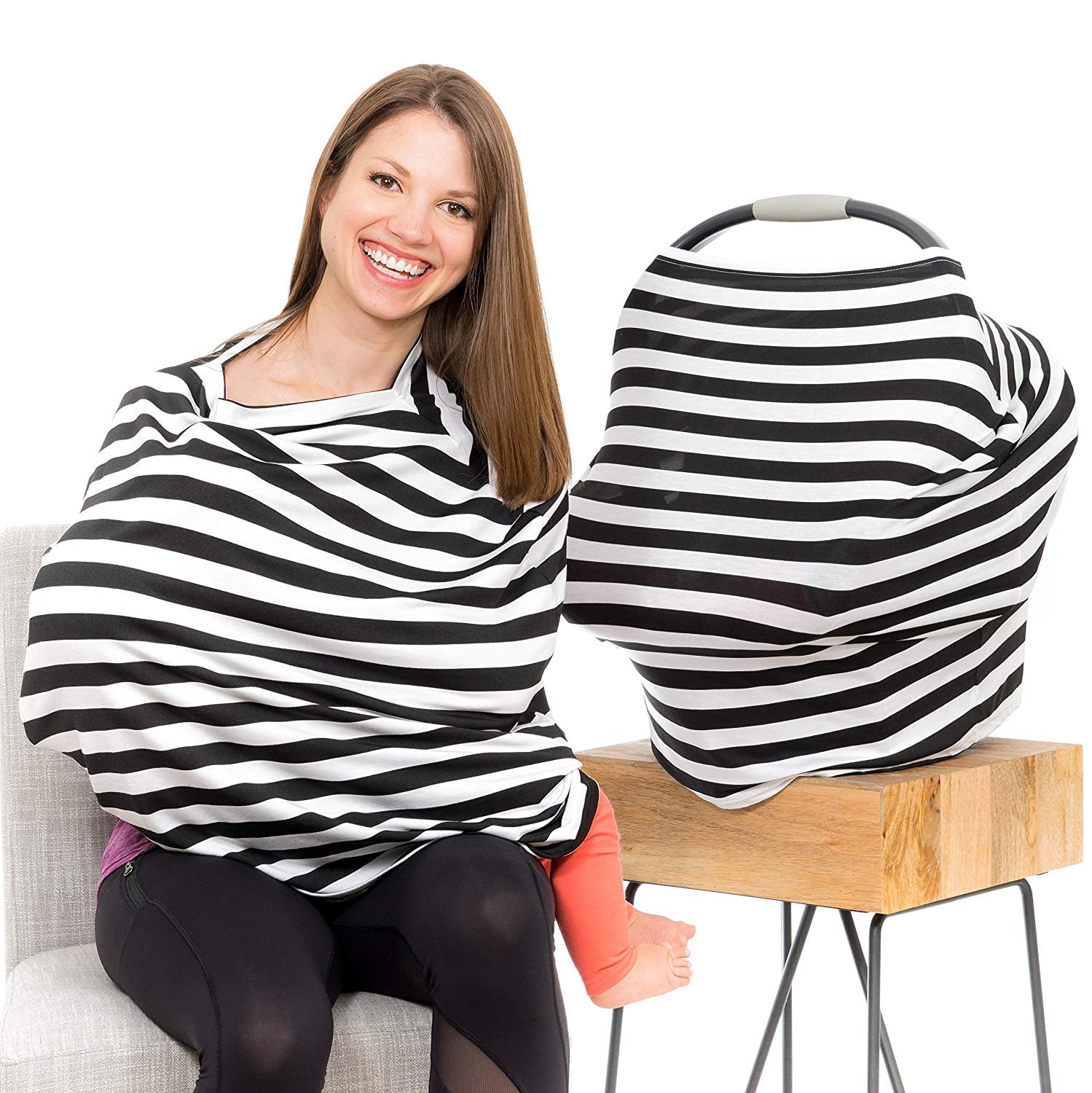 DEELLEEO Baby Car Seat Canopy and Nursing Cover for Baby Boys Girls