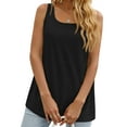 thumbnail image 4 of MOSHU Summer Womens Tank Tops U Neck Casual Flowy Sleeveless Shirts for Women, 4 of 10