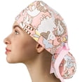 thumbnail image 1 of Scrub Cap With Buttons Bouffant Hat With Sweatband for Womens and Mens, 1 of 4