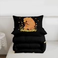 thumbnail image 5 of Erosebridal Capybara Twin Comforter Sets,Rustic Plant Colorful Cute Flowers Bedding Set For Girls Kids ,Reversible Black 2-Piece, 5 of 7