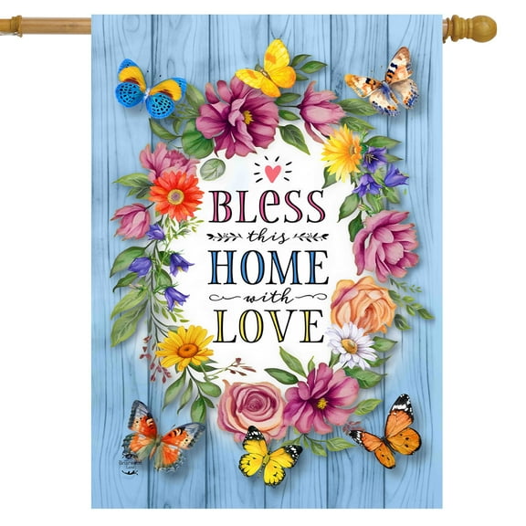 Briarwood Lane Bless This Home With Love House Flag