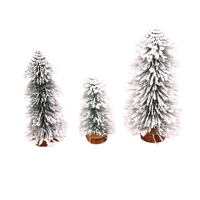 3 piezas de árboles de Navidad pequeños, mesa artificial, decoraciones navideñas para el hogar, la oficina, la escuela