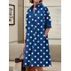 thumbnail image 3 of Vestido Zhyaj para mujer, bohemio, maxi, azul oscuro, casual, playa, 3 of 6