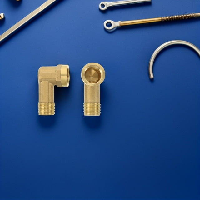 FELTECHELECTR 2Ud Conector De Codo De Latón Para Manguera Con Rosca Dual Anticorrosión