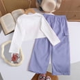 thumbnail image 6 of CPNG Girls 2 Piece Fashion Outfit Sets Crewneck Long Sleeve Crop Top and Cargo Pants Set Kids Casual Streetwear Loungewear Set, 6 of 8