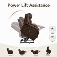 thumbnail image 3 of ReNest Dual Motor Power Lift Recliner with Massage and Heat, Top-Grain Leather, USB and Type-C Charging，Brown, 3 of 24