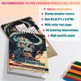 thumbnail image 3 of Netecom Paranormal Horror Monsters Coloring Book Spiral Bound for Adults, A5 Wooden Cover, 30 Macabre Mysterious Creatures Coloring Pages in Dark Nightmares for Stress Relief and Relaxation, 3 of 6