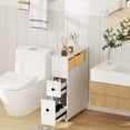 thumbnail image 2 of Giantex Armoire de Rangement Étroite pour Salle de Bain, Rangement de Toilette sur Roulettes, Armoire de Rangement Roulante Gain de Place pour Petits Espaces, 2 of 9