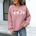 thumbnail image 3 of Christmas Womens Waffle Sweatshirts Loose Crewneck Long Sleeve Shirts Cute Christmas Printed Sweaters Casual Fashion Xmas Holiday Party Pullover Tops, 3 of 6
