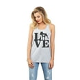 thumbnail image 2 of LOVE Pit Bull Dog Women's Fashion Sleeveless Flowy Racerback Tank Top Sport Grey Large, 2 of 5