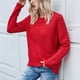 thumbnail image 5 of Suéteres de Mujer, Blusas de Larga, Cuello Redondo, Suéteres de Punto, Moda de Otoño, Ropa Informal Elegante y Básica Rojo L, 5 of 9