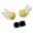 White, variant on Misright Helmet Decors Set Star Wing 3D Design Polyester Decorative Stickers