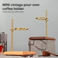 thumbnail image 4 of Coffee Dripper Stand Detachable Pour Over Coffee Filter Holder Stand with Natural Walnut Wood Anti-slip Base Height Adjustable and 360 Degree Rotatable Compatible with Most Bottomless Filter Cups, 4 of 8