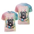 thumbnail image 3 of Happy Easter Pitbull with Bunny Ear Headband and Flowers All Over Print 3D Shirt Unisex Merch Terrier Dog Lover - 13001, 3 of 6