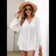 thumbnail image 4 of Blusa Playera de Larga con Botones para Mujer S, 4 of 10