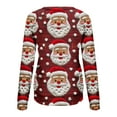 thumbnail image 7 of jjayotai Christmas Sweatshirts for Women, Plus Size 3D Ugly Pink Santa Printed Trendy Christmas Tree Shirts Xmas Outfits Funny Tops Blouses Red XXXXL, 7 of 7