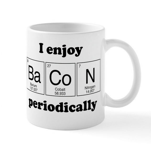 CafePress - I Enjoy Bacon Periodically - 11 oz Ceramic Mug - Novelty Coffee Tea Cup