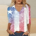 thumbnail image 6 of 250th American Flag Shirts Women 4th of July V-Neck 3/4 Sleeve Patriotic T-Shirt 2026 Independence Day Tops, 6 of 7