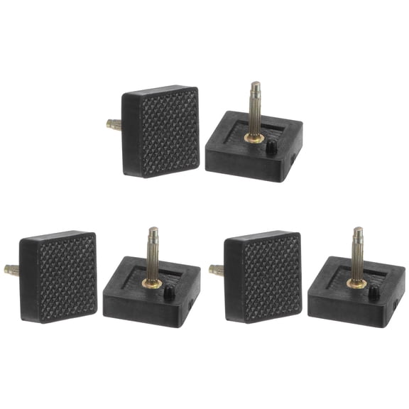 3 Pairs TPU Kitten Heel Tips Shoes Replacement Tap for Women High Heels, 2.4mm Pin, 16mm Square Heel Caps, Black
