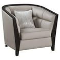 thumbnail image 3 of ACME Zemocryss Fabric Upholstered Chair with Pillow in Beige, 3 of 7