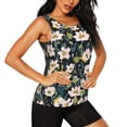 thumbnail image 2 of Fotbe Flowers Blusas Sin Mangas para Mujer – Estilo Casual, Corte Suelto, Slim-Fit, Cuello Redondo Deportivo, Tops de Verano para Gimnasio y Yoga-Medium, 2 of 7