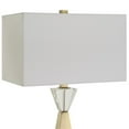 thumbnail image 4 of Uttermost Arete Contemporary Iron Metal and Fabric Table Lamp in Brass/White, 4 of 7