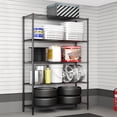 thumbnail image 3 of 5 Tier Wire Shelving Unit, Height Adjustable Wire Shelves with 2200 LBS Capacity, Metal Storage Rack Organizer for Laundry, Kitchen, Bathroom, Pantry, Closet (18"D x 42"W x 71"H, Black), 3 of 9
