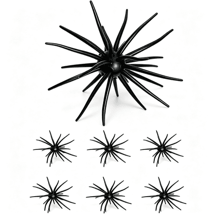 BESTSKY Tentacle Creature Lure Sea Urchin Soft Bait 3.6 &4.3 Tpe Lures 10/6-Pack Natural Sinking Micro-Vibration for Crappie Bluegill Perch Bass Trout Compatible Jig Heads Treble Hooks