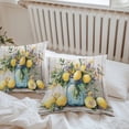 thumbnail image 5 of Outdoor Waterproof Pillow Covers Pack of 2, Summer Watercolor Lemon Green Leaf Bottle Retro Wood Grain Decorative Throw Pillowcases Cushion Covers for Garden Patio Tent Sofa Couch, 26x26 inch, 5 of 8