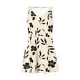 thumbnail image 7 of Weiqiqre Plus Size Summer Dresses Casual Trendy Floral Print V Neck Sleeveless Tank Dress Loose Beach Vacation Mini Vest Dress, 7 of 7
