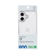onn Protective Gel Phone Case for iPhone 17 - Clear