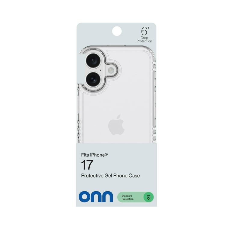 onn Protective Gel Phone Case for iPhone 17 - Clear - Walmart.com onn Protective Gel Phone Case for iPhone 17 - Clear - Walmart.com