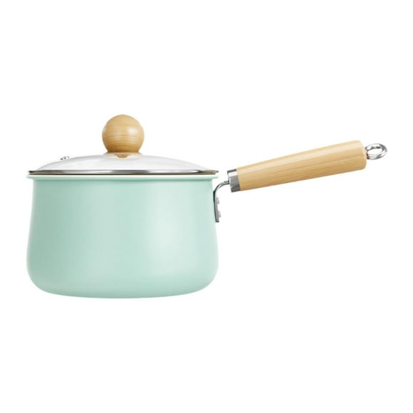 Olla para leche, cacerola, utensilios de cocina, calentador de alimentos, antiadherente con tapa, cacerola para leche, para cocina de inducción, S