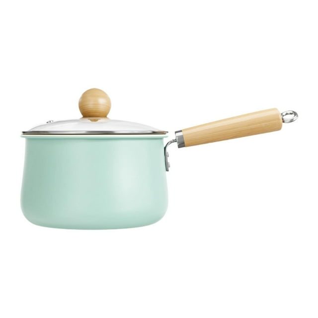 Olla para leche, cacerola, utensilios de cocina, calentador de alimentos, antiadherente con tapa, cacerola para leche, para cocina de inducción, S