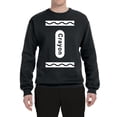 thumbnail image 2 of Wild Bobby White Crayon Costume Unisex Crewneck Sweatshirt, 2 of 6