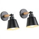 thumbnail image 1 of Lámparas de pared compatibles con E26 E27, lámpara de pared de hierro negro con construcción de metal sólido para dormitorio y baño, 1 of 5