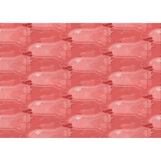 Ahgly Company Tapis Rectangulaire Lavable en Machine Rouge Rubis, 6 Pieds x 9 Pieds