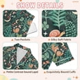 thumbnail image 4 of FORMRS Niños Short Sleeve Top and Pants Pajama Set Unisex Satin 2-Piece Sleepwear, Sizes 11-12Y, Green Vibrant Forest Pattern, 4 of 8