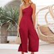 thumbnail image 3 of Mono de una pieza para mujer estilo bohemio pierna ancha sin mangas ajuste holgado traje de vacaciones FLhrweasw Nuevo, 3 of 7