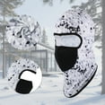 thumbnail image 4 of Unique Bargains 1 Pc Geometric Balaclava Face Mask Gray White, 4 of 5