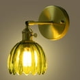 thumbnail image 6 of Vintage Wall Sconces Wall Mounted Green Tulip Shade Light Adjustable Angle Retro Wall Lamp Fixtures Decor for Bedside Bedroom Indoor Doorway, 6 of 11