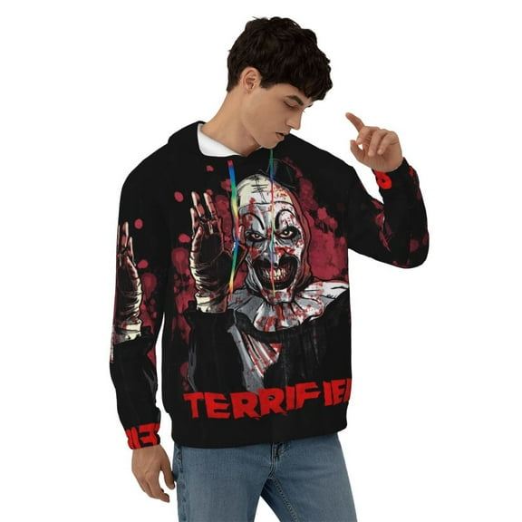 Art The Clown Hoodie Lightweight Pullover Halloween Graphic Hooded Sweatshirt for Women Men with Pocket Small