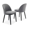 thumbnail image 3 of Wooden Dining Chairs Set of 4/Set of 6, Upholstered Kitchen Dining Room Chair, Modern Linen Fabric Farmhouse Dinner Chair with Leveling Feet/High Backrest Support for Dining Room, Living Room, 3 of 8