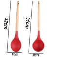 thumbnail image 2 of Non-Stick Silicone Kitchen Utensils Set with Natural Acacia Hard Wood Handle, 2 Piece, BPA Free, 2 of 5