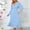 *Light Blue, variant on ClodeEU Women's V Neck Long Sleeve A Line Maxi Dress , Slim Fit Elegant Tunic Evening Gown Green,Womens Plus XXL