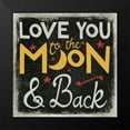 thumbnail image 2 of Mollie B. 12x12 Black Modern Framed Museum Art Print Titled - Love You, 2 of 5
