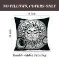 thumbnail image 2 of LALILO Throw Pillow Covers Vintage Sun Moon Night Sky Coloring Cushion Cover 18" x 18", 2 Pack, 2 of 6