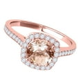 thumbnail image 2 of Mauli Jewels Rings for Women 1.20 Carat Diamond And Moragnite Ring 4-prong 14k Rose Gold, 2 of 6